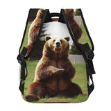 PPTHSNVB Travel Laptop Backpack Hi Bear Sit on the lawn Carry On Backpack Casual Daypack Lightweight Business Work Bag