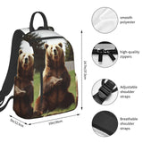 PPTHSNVB Travel Laptop Backpack Hi Bear Sit on the lawn Carry On Backpack Casual Daypack Lightweight Business Work Bag