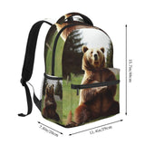 PPTHSNVB Travel Laptop Backpack Hi Bear Sit on the lawn Carry On Backpack Casual Daypack Lightweight Business Work Bag
