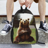 PPTHSNVB Travel Laptop Backpack Hi Bear Sit on the lawn Carry On Backpack Casual Daypack Waterproof Business Work Bag