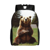 PPTHSNVB Travel Laptop Backpack Hi Bear Sit on the lawn Carry On Backpack Casual Daypack Waterproof Business Work Bag