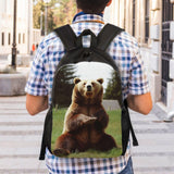 PPTHSNVB Travel Laptop Backpack Hi Bear Sit on the lawn Carry On Backpack Casual Daypack Waterproof Business Work Bag