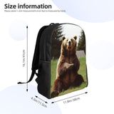 PPTHSNVB Travel Laptop Backpack Hi Bear Sit on the lawn Carry On Backpack Casual Daypack Waterproof Business Work Bag