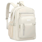 PRAGARI Kids Backpack for School Cute Aesthetic Beige Backpack Girls Student Bookbag Women Travel Lightweight Book Bag