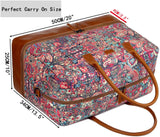 Pretty Colorful Travel Duffel Weekender Bag Overnight Bag Carry On with Shoe Compartment for Women HB - 10 (HS)