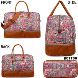 Pretty Colorful Travel Duffel Weekender Bag Overnight Bag Carry On with Shoe Compartment for Women HB - 10 (HS)
