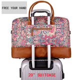 Pretty Colorful Travel Duffel Weekender Bag Overnight Bag Carry On with Shoe Compartment for Women HB - 10 (HS)