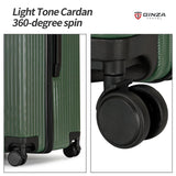 PRIMICIA GinzaTravel Trunk Luggage, 28 Inch Luggage with Spinner Wheels, Scratch resistant texture Lightweight PC material with TSA Lock (Dark Green)