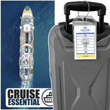 Princess Cruise Luggage Tag Holder by Cruise On [4 Pack] Fits All Princess Ships & Tags, Cruise Essentials 2026 & 2027 - Clear Luggage Tags