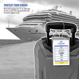 Princess Cruise Luggage Tag Holder by Cruise On [4 Pack] Fits All Princess Ships & Tags, Cruise Essentials 2026 & 2027 - Clear Luggage Tags