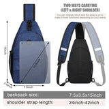 Pritent Crossbody Bags for Women Men Trendy Sling Bag Bakpack Casual Chest Bag with Convertible Shoulder Strap Travel Cross Body Bag for Hiking Traveling Outdoors(Blue)