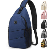 Pritent Crossbody Bags for Women Men Trendy Sling Bag Bakpack Casual Chest Bag with Convertible Shoulder Strap Travel Cross Body Bag for Hiking Traveling Outdoors(Blue)