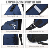 Pritent Crossbody Bags for Women Men Trendy Sling Bag Bakpack Casual Chest Bag with Convertible Shoulder Strap Travel Cross Body Bag for Hiking Traveling Outdoors(Blue)