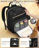 Pritent Diaper Bag Backpack,Baby Essentials Diapers Bag with Pacifier Case,Multipurpose Stylish Large Capacity Travel Backpack for Baby Girl/Boy(M - Black)