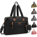 Pritent Diaper Bag Tote - Diaper Baby Bags with Pacifier Case, Shoulder Straps, Stroller Clips, Waterproof Large Mommy Maternity Travel Baby Bag for Mom and Dad, Medium, Black