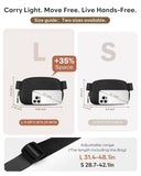 Pritent Fanny Packs for Women Cross Body Bag Waterproof Belt Bag with Adjustable Strap and Zipper Back Pocket Small Crossbody Bags Fashion Waist Packs for Workout Travelling(Black)