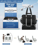 Pritent Travel Duffle Bag, Waterproof Weekender Overnight Hospital Bags for Women Men with Toiletry Bag Lightweight Personal Item Duffle Gym Bag for Travel, Airplanes, Sports(Black, Medium)