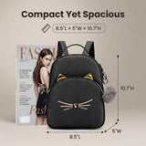 PRLINJSK Mini Backpack for Girls Teens Women Small Cat Backpack Purse