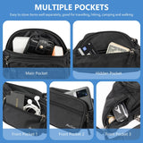 ProCase Fanny Pack Waist Packs for Men Women, Waist Bag Hip Pack for Travel Hiking Running Outdoor Sports - Black, Medium