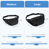 ProCase Fanny Pack Waist Packs for Men Women, Waist Bag Hip Pack for Travel Hiking Running Outdoor Sports - Black, Medium