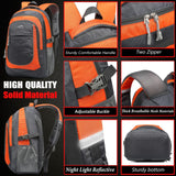 ProEtrade Backpack Bookbag for College Sturdy Travel Business Hiking Fit Laptop Up to 15.6 Inch Multi Compartment Gifts for Men Women Night Light Reflective (Orange)