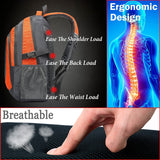 ProEtrade Backpack Bookbag for College Sturdy Travel Business Hiking Fit Laptop Up to 15.6 Inch Multi Compartment Gifts for Men Women Night Light Reflective (Orange)