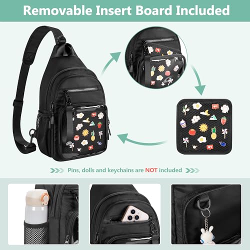 Prokva Ita Bag Crossbody Pin Display Sling Bag, Ita Chest Pack Backpack