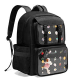 Prokva Ita Bag with Insert, Pin Display Backpack with Clear Window, Black