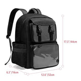 Prokva Ita Bag with Insert, Pin Display Backpack with Clear Window, Black