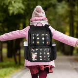 Prokva Ita Bag with Insert, Pin Display Backpack with Clear Window, Black