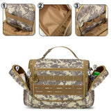 Prokva Tactical Toiletry Travel Bag for Men, Hanging Dopp Kit Hygiene Bag Shower Organizer with Hook for Toiletries and Shaving Care, Desert Yellow (Empty Bag)