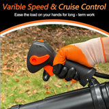 PROYAMA 72CC Gas Backpack Leaf Blower, 2 - Cycle 880CFM 275MPH Gas Powered Engine, 2 in 1 Nozzle Low Vibration and Ergonomic Design with Cruise Control for Outdoor GardenYard Cleaning and Snow Removal