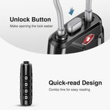 Puroma 2 Pack TSA Approved Luggage Locks, 4 Digit Combination Travel Locks Resettable Code Lock with Zinc Alloy Body for Suitcase, Toolbox, Backpack, Bag, Gym Locker (Black)