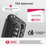 Puroma 2 Pack TSA Approved Luggage Locks, 4 Digit Combination Travel Locks Resettable Code Lock with Zinc Alloy Body for Suitcase, Toolbox, Backpack, Bag, Gym Locker (Black)
