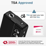 Puroma TSA Locks for Luggage, 4 Pack Cable Lightweight Luggage Locks TSA Approved 4 - Digit Combination Padlock for Suitcases, Bags, Toolboxes, Backpacks & Gym Lockers (Black)