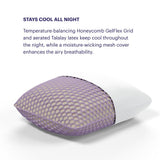 Purple Harmony Anywhere Pillow - Travel/On - The - Go, Hex Grid & Talalay Latex Core - No Pressure Support, Stays Cool, Compact & Lightweight for Easy Travel