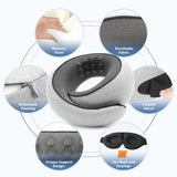 Purroch Travel Neck Pillow with 100% Pure Memory Foam, G - Shape, Includes Eye Mask & Ear Plugs, Ergonomic Design for Airplane, Car & Office, etc, Beige Gray