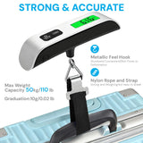 Pwkauka Digital Luggage Scale, 110lb Portable Suitcase Weight Scale for Travel with Backlit LCD, 4 - Unit Switching, Non - Slip, Luggage Scale for Luggage, Backpacks, Packages (Battery Included)