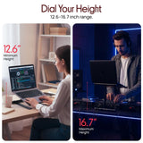 Pyle Portable Folding Laptop Stand - Standing Table with Adjustable Angle, Foldable Height and Four Prong Anti - Slip Tray for iPad, Tablet, DJ Mixer, Workstation, Gaming and Home Use - PLPTS55