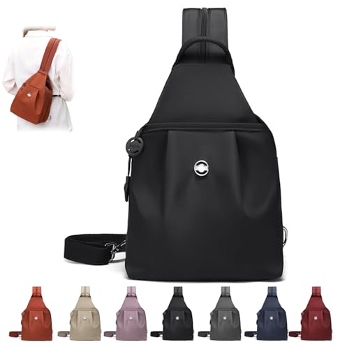PZAHYAW 3 in 1 Anti Theft Travel Tote Bag, Waterproof Convertible Capacity Backpack, Lightweight Sling Crossbody Bag for Women's Outdoor (Black)