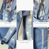 QCXBD Large Travel Backpack for Women Durable Nylon Hiking Backpack Laptop Bookbag Daypack (Blue)