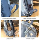 QCXBD Large Travel Backpack for Women Durable Nylon Hiking Backpack Laptop Bookbag Daypack (Blue)