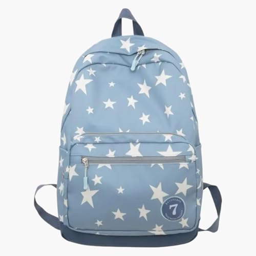 QCXBD Large Travel Backpack for Women Durable Nylon Hiking Backpack Laptop Bookbag Daypack (Blue)