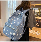 QCXBD Large Travel Backpack for Women Durable Nylon Hiking Backpack Laptop Bookbag Daypack (Blue)