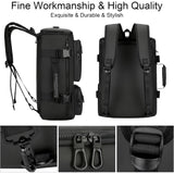 QICBYING Black Backpack - Tactical Backpack, Laptop Backpacks Travel Backpack Carry On Bag Convertible Large Backpack Waterproof Backpacks 17 - inch Business Rucksack for Men