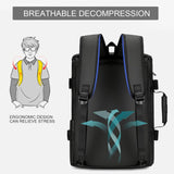 QICBYING Black Backpack - Tactical Backpack, Laptop Backpacks Travel Backpack Carry On Bag Convertible Large Backpack Waterproof Backpacks 17 - inch Business Rucksack for Men
