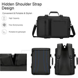 QICBYING Black Backpack - Tactical Backpack, Laptop Backpacks Travel Backpack Carry On Bag Convertible Large Backpack Waterproof Backpacks 17 - inch Business Rucksack for Men