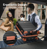 QIMER Carry on Luggage Set, 22x14x9 airline approved 100% PC hardshell, Lightweight TSA Locks Quiet Spinner Wheels Durable Zipper, Travel Luggage for Men Women, Y02 Black (20"/DB/TB) Slightly Small