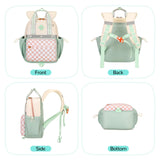 QIXIHU Toddler Backpack for Girls 2 - 4 Mini Diaper Daycare Bag Preschool Kids Bookbag for Kindergarten Elementary School Travel, Checkerboard
