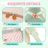 QIXIHU Toddler Backpack for Girls 2 - 4 Mini Diaper Daycare Bag Preschool Kids Bookbag for Kindergarten Elementary School Travel, Checkerboard